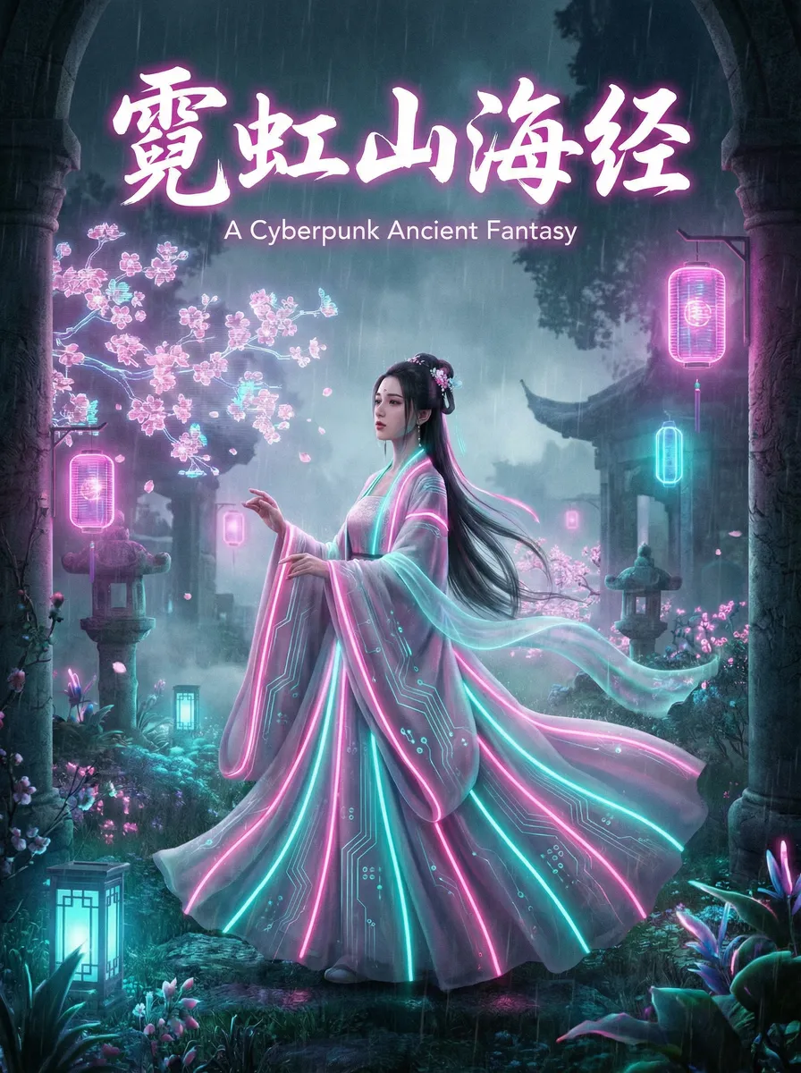 黑料六点半 古风奇缘短剧 - 霓虹山海经海报